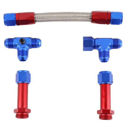 Bethesda Industrial New Braided Dual Feed Carb Fuel Line Fitting 8AN For Holley 4150 Carburetor AN8