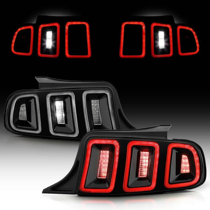 Bethesda Industrial For 2010-2014 Ford Mustang Full LED w/ Sequential Tail Lights Black Brake Lamps