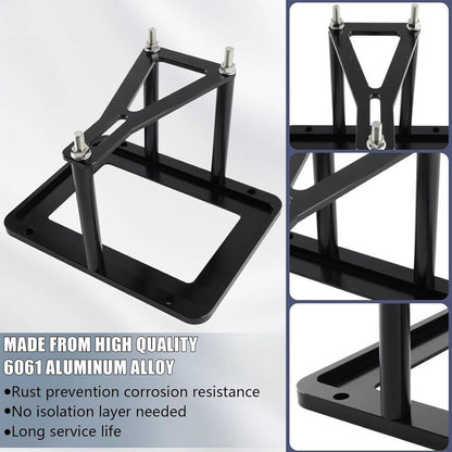 Bethesda Industrial Aluminum Billet Battery Tray Hold Down Trunk Relocation Box Racing Mount Black