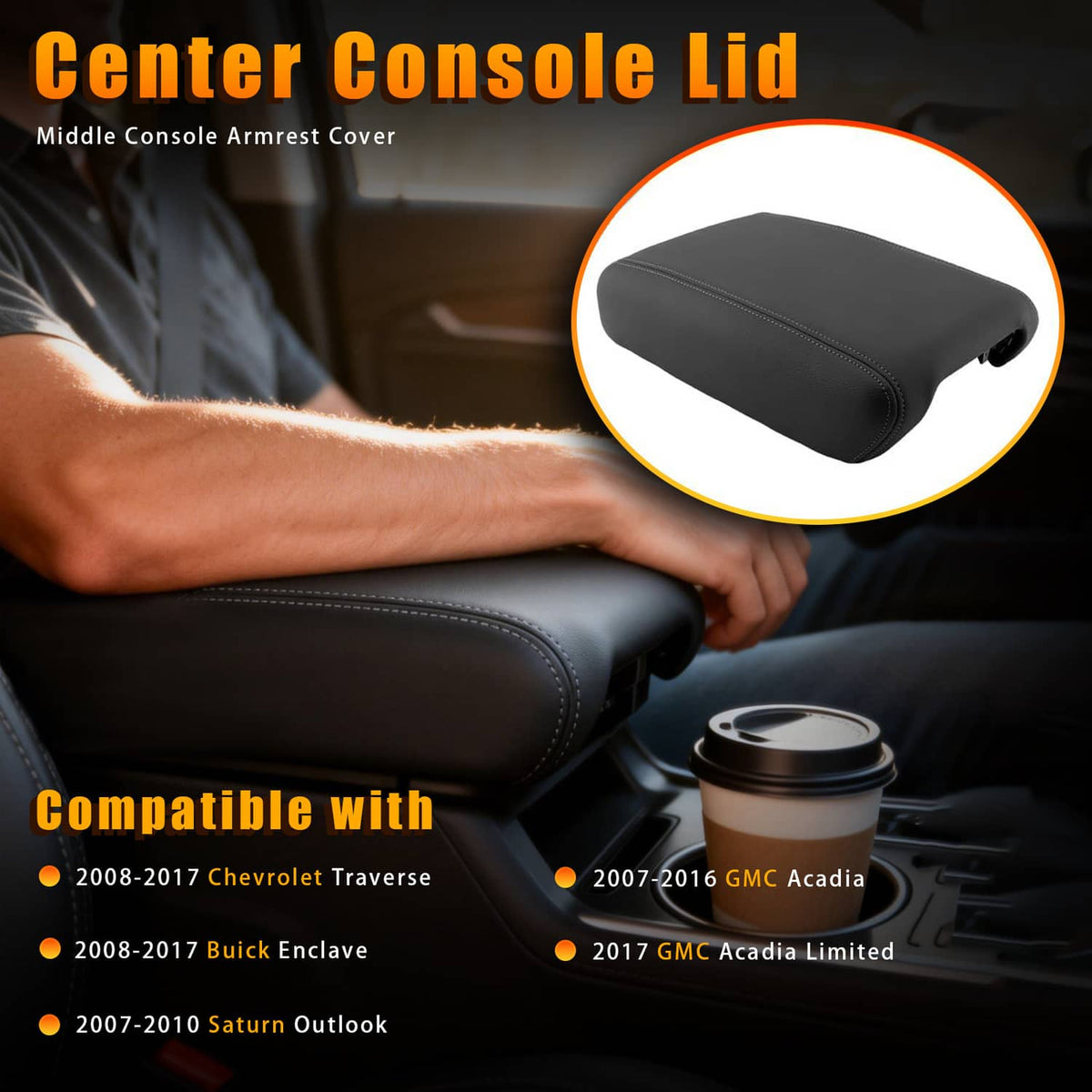 Bethesda Industrial Center Console Lid For Buick Enclave Chevrolet Traverse GMC Acadia 22905370