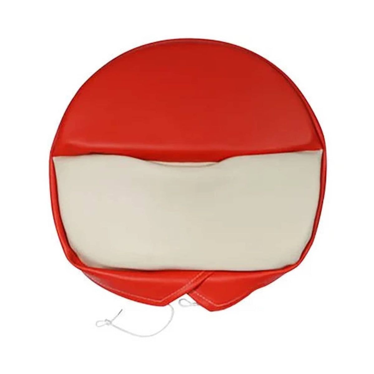 Bethesda Industrial Tie-On Pan Seat Cover - Red and White fits International H 300 340 350 460