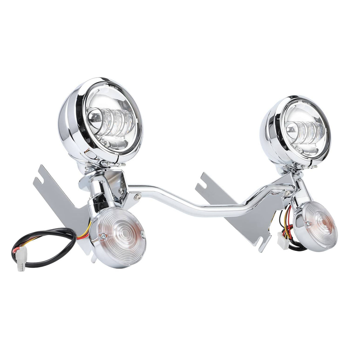 Bethesda Industrial Fit For Harley 1994-2013 Road King 4.5" LED Spot Passing Lights Turn Signals Bar
