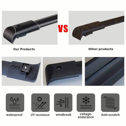Bethesda Industrial Aluminum Roof Rack Top Rail Cross Bar Pair Fits For 2003-2008 Honda Pilot