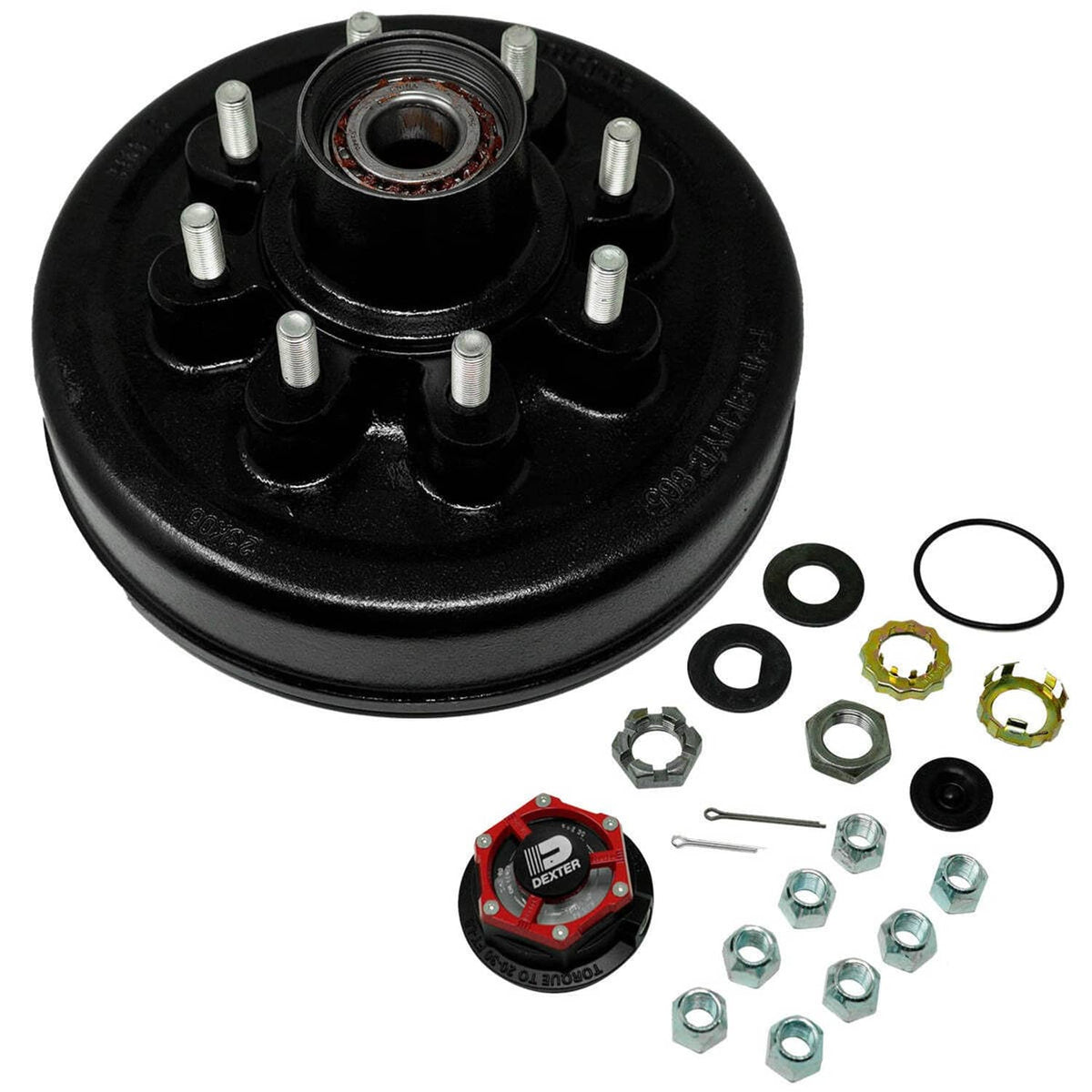Bethesda Industrial Trailer Parts Pro HD42866BX Pre-Greased Hub-Drum Assembly 8K 8 on 6.5 in.