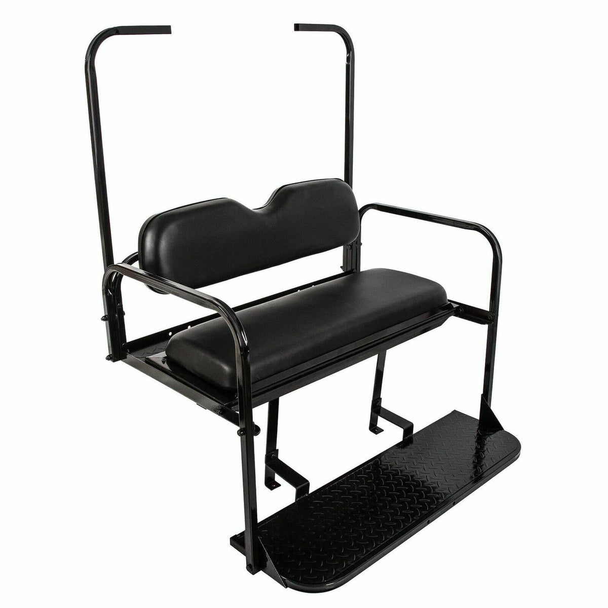Bethesda Industrial Flip Folding Rear Seat Cushions Pad w/Roof Support For EZGO TXT 1995+ Golf Cart