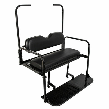 Bethesda Industrial Flip Folding Rear Seat Cushions Pad w/Roof Support For EZGO TXT 1995+ Golf Cart