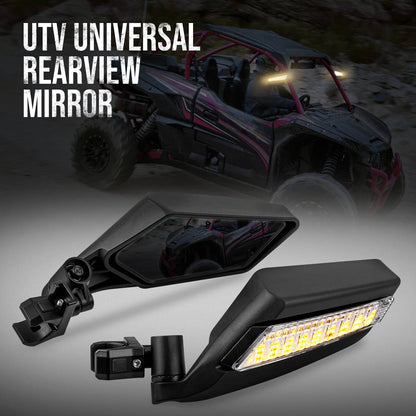 Bethesda Industrial 1.5"-2" LED Rear View Mirrors UTV ATV For Can-Am X3 Polaris RZR Yamaha Honda