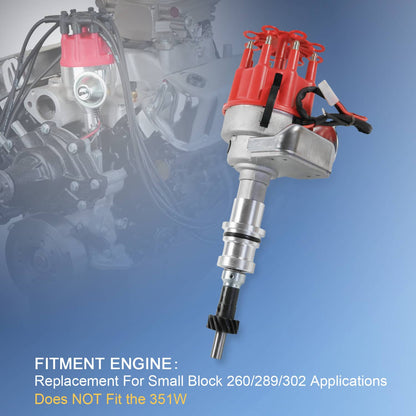 Bethesda Industrial FOR SMALL BLOCK FORD 289-302 Small HEI Distributor + SPARK PLUG WIRES