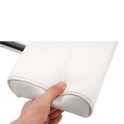 Bethesda Industrial For Universal Boat Seat Backrest W/Folding Arms Leaning Post White + Silvery