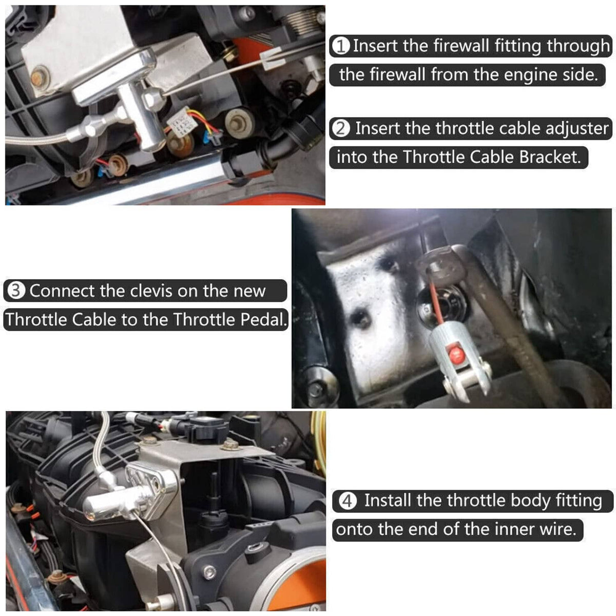 Bethesda Industrial Throttle Cable 36" For Chevrolet Chevy 4.8L 5.3L 6.0L 5.7L LS Swap Conversion