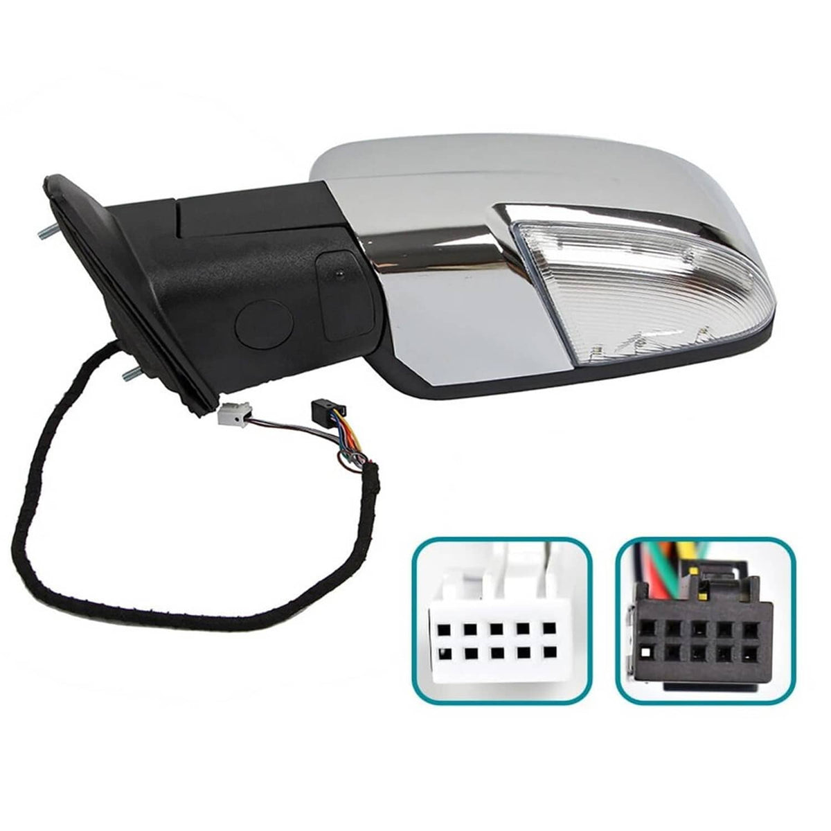 Bethesda Industrial New Mirror Sliver Cover Power Folding Signal Driver/Left Side For 13-18 Ram 1500