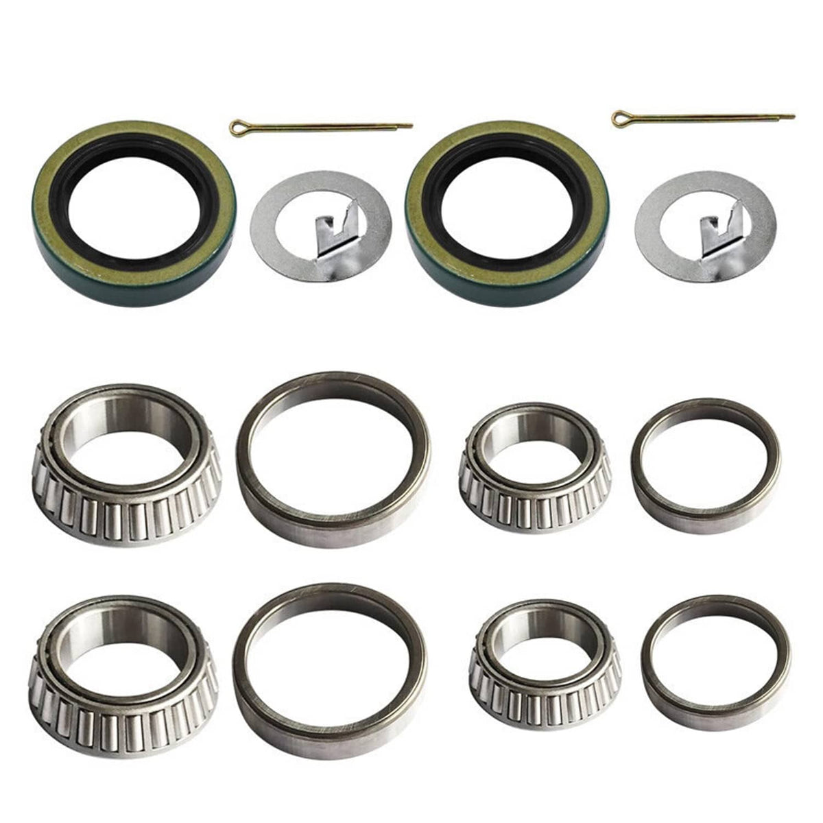 Bethesda Industrial Set of 2 Trailer Bearing Kit Seals L44649/L44610, L68149/L68111 For 3500# Axle