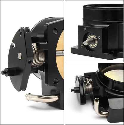 Bethesda Industrial Black 102mm Throttle Body w/Throttle Cable & TPS IAC For GM Gen III LS1 LS2 LS6