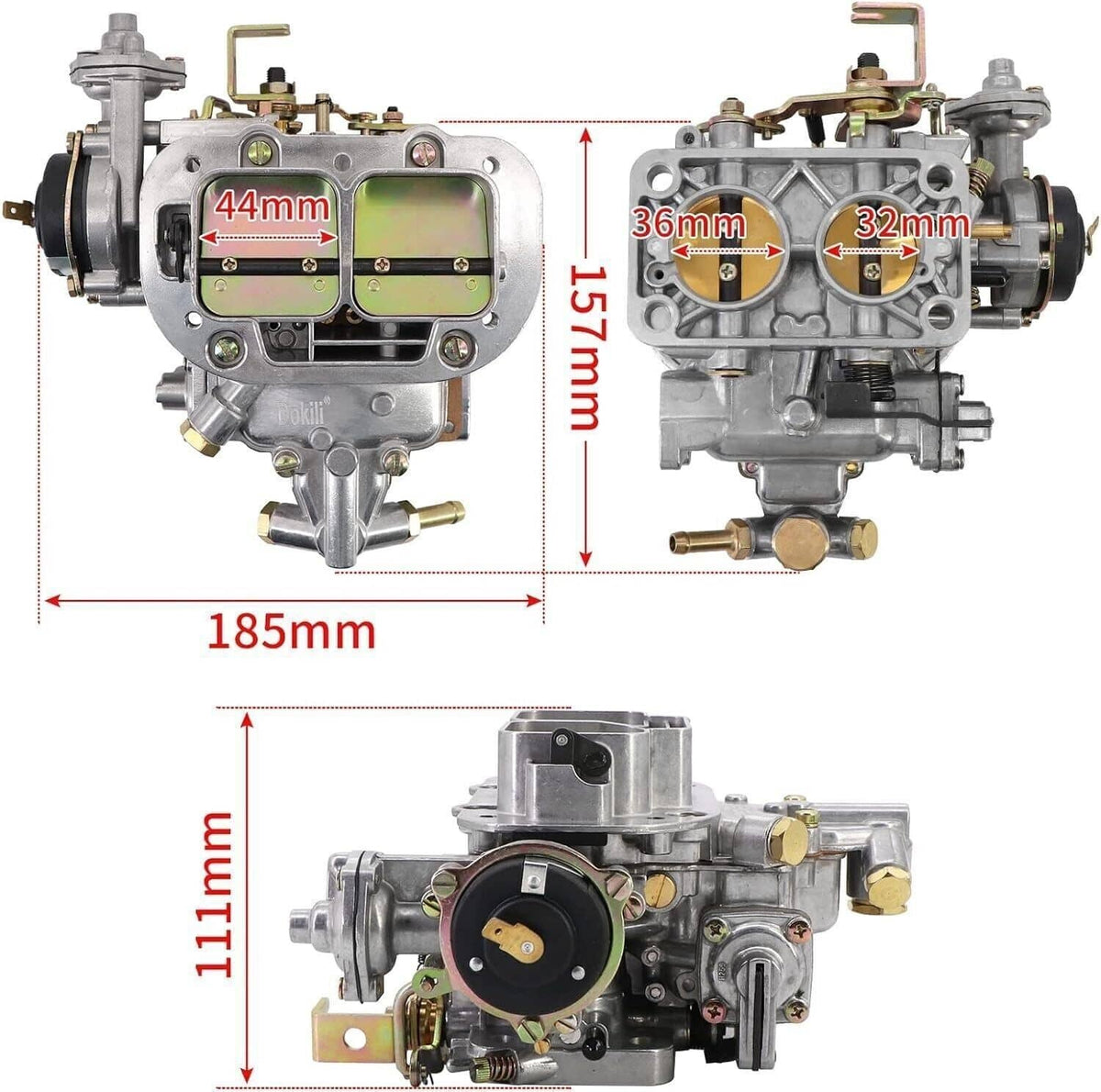 Bethesda Industrial New 32/36 DGEV DGV 2 Barrel Carburetor For Nissan Toyota Pickup Mazda B2000