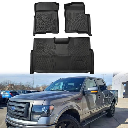 Bethesda Industrial Floor Mat for Ford F-150 SuperCrew/Crew Cab 2010 2011 2012 2013 2014 Bucket Seat