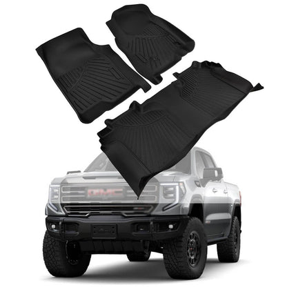 Bethesda Industrial For Chevrolet Silverado 2500HD/3500HD Crew Cab 2020-2024 Front & Rear Floor Mats