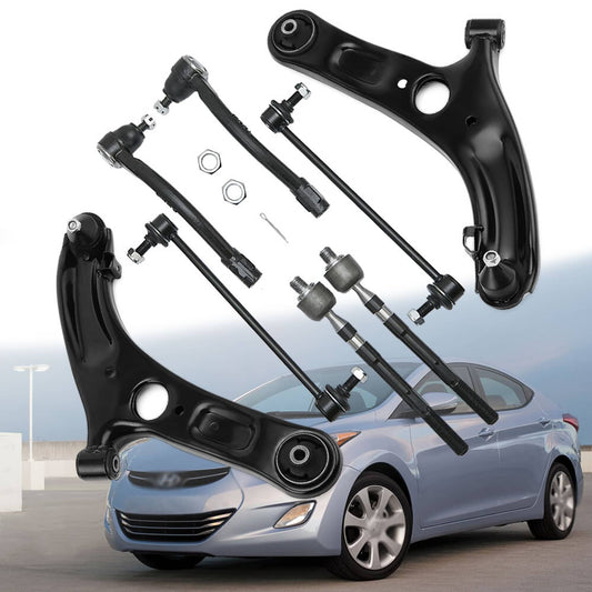 Bethesda Industrial For 2013-2016 Hyundai Elantra Front Control Arm Ball Joint Tie Rod Sway Link Kit