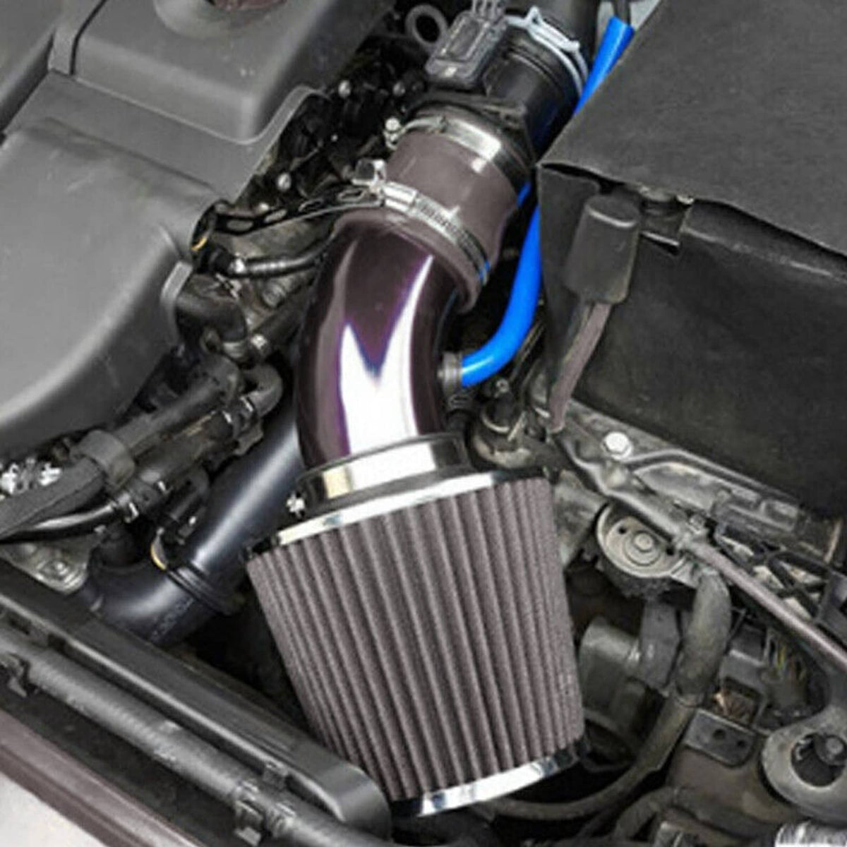 Bethesda Industrial Automotive 3" Universal Cold Air Intake Kit Induction Flow Pipe Kit Aluminium