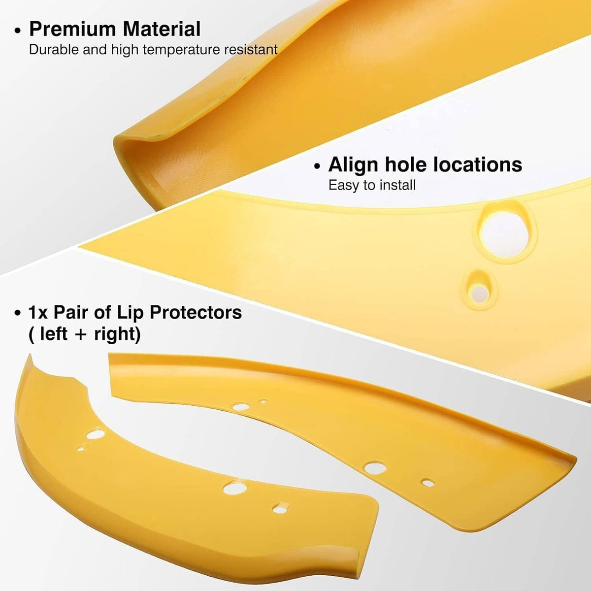 Bethesda Industrial Front Bumper Lip Splitter Trim Cover Yellow For 2015-2022 Dodge Charger SRT Scat