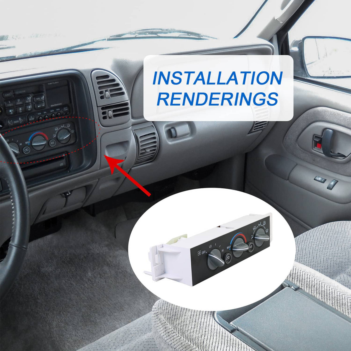 Bethesda Industrial A/C Heater Climate Control Switch Fits Chevy GMC C1500-C3500 K1500-K3500 Truck