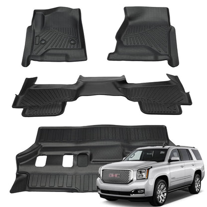Bethesda Industrial Floor Mats for Chevy Tahoe & GMC Yukon (Not XL) 2015 2016 2017 2018 2019 2020