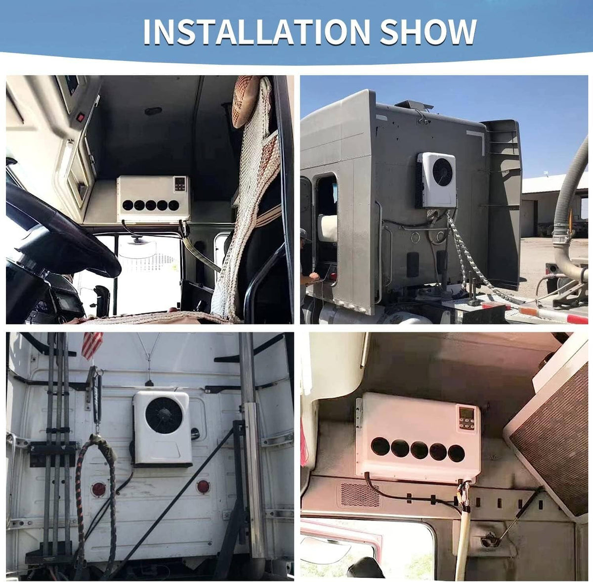 Bethesda Industrial 12V 12000BTU Truck Cab Air Conditioner Split AC For Semi Trucks Bus RV Caravan