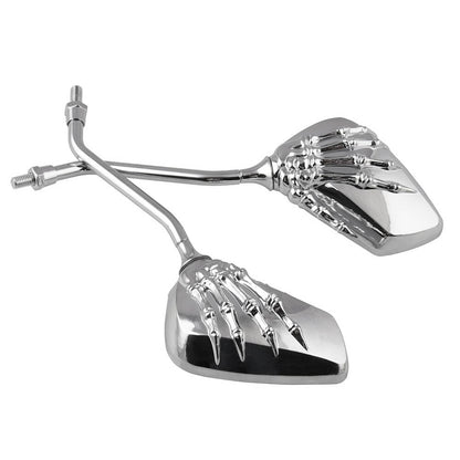 Bethesda Industrial Universal Bicycle Mirror Bike Rear View Side Mirrors 8mm 10mm Skull Hand Style