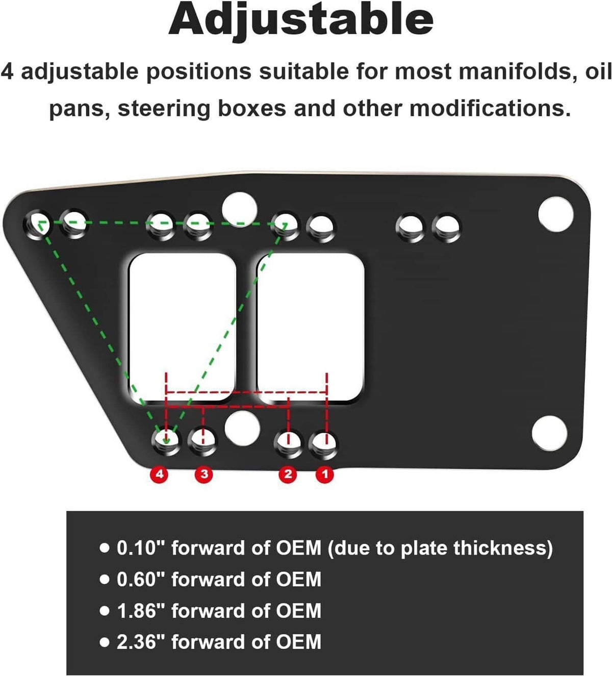 Bethesda Industrial Black Billet LS Engine Mounts Motor Mount Adapter Plates for LS Swap LS1 LS2 LS3