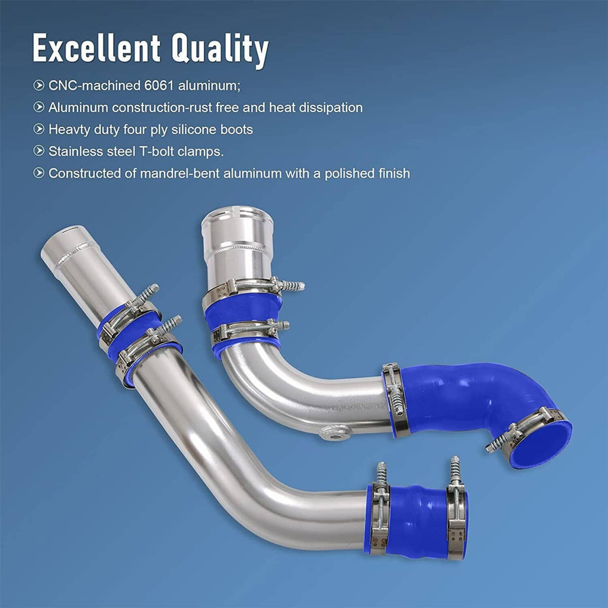Bethesda Industrial Cold & Hot Side Intercooler Pipe Boot Set For 11-16 Ford Powerstroke 6.7L Diesel