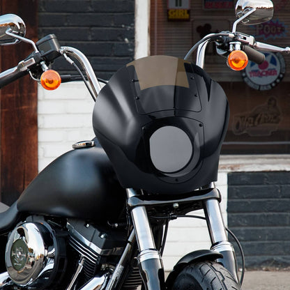 Bethesda Industrial Fit For Harley Dyna 2006-2017 Quarter Headlight Fairing Windshield & 49mm Clamps