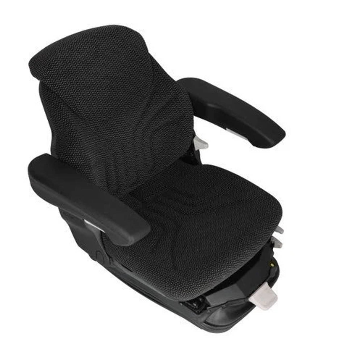 Bethesda Industrial Seat Assembly - Air Suspension Fabric Black/Gray fits John Deere