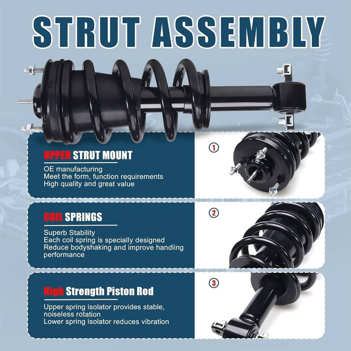 Bethesda Industrial 4Pcs Front Rear Shock Struts w/Magneride For 2007-2014 Cadillac Chevrolet GMC