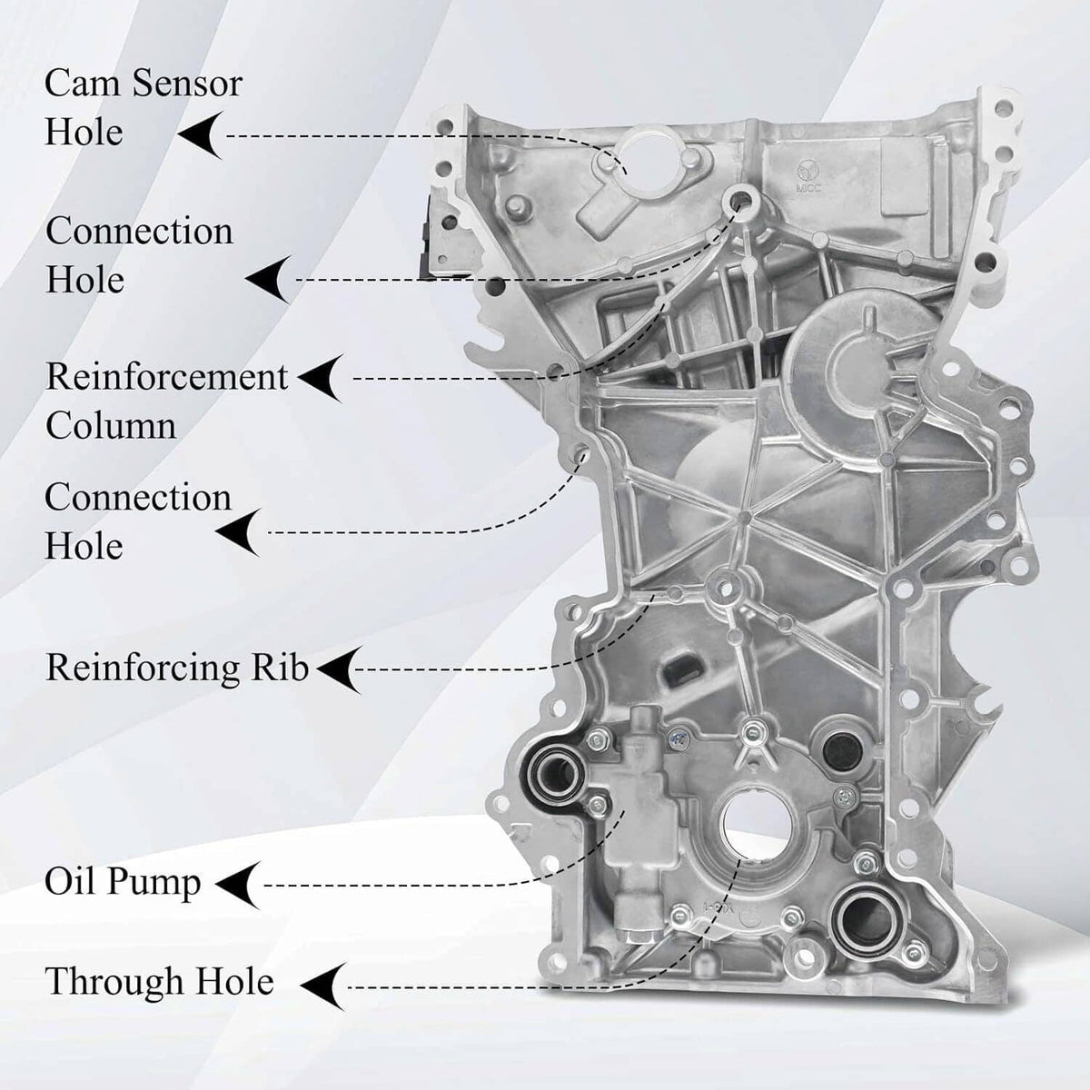 Bethesda Industrial Silver Engine Oil Pump Timing Chain Cover Fit for 2017-2020 Hyundai Elantra 2.0L