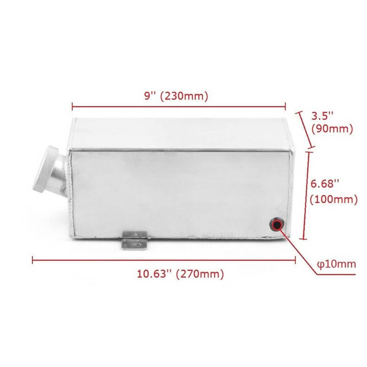 Bethesda Industrial 1.7L Aluminum Windshield Wiper Washer Fluid Bottle Overflow Reservoir Water Tank