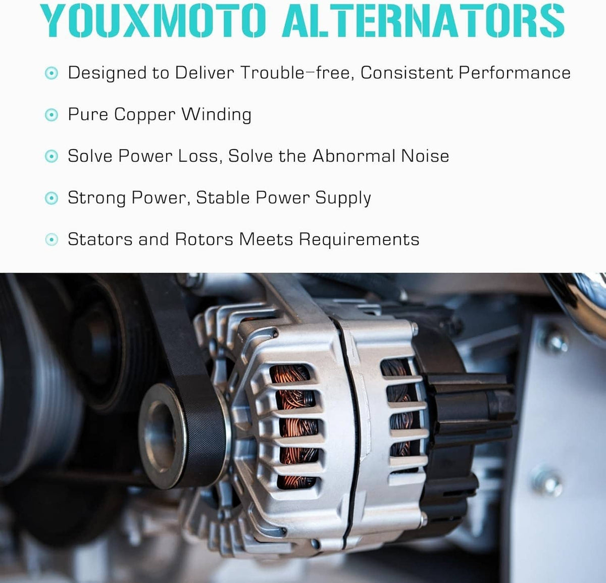 Bethesda Industrial Alternator For 2013 2014 2015 2016 2017 Honda Accord L4 2.4L #311005A2A02