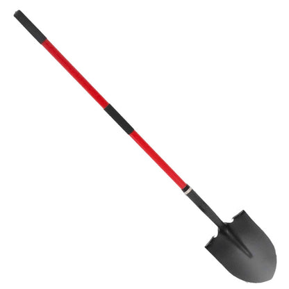 Bethesda Industrial Heavy Duty Steel Head Shovel with Non-Slip Grip Fiberglass Handle