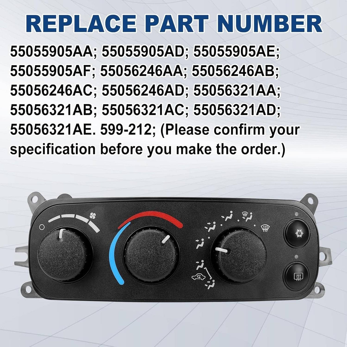 Bethesda Industrial A/C Heater Climate Control Module 599-212 For 2002-2005 Dodge Ram 1500 2500 3500