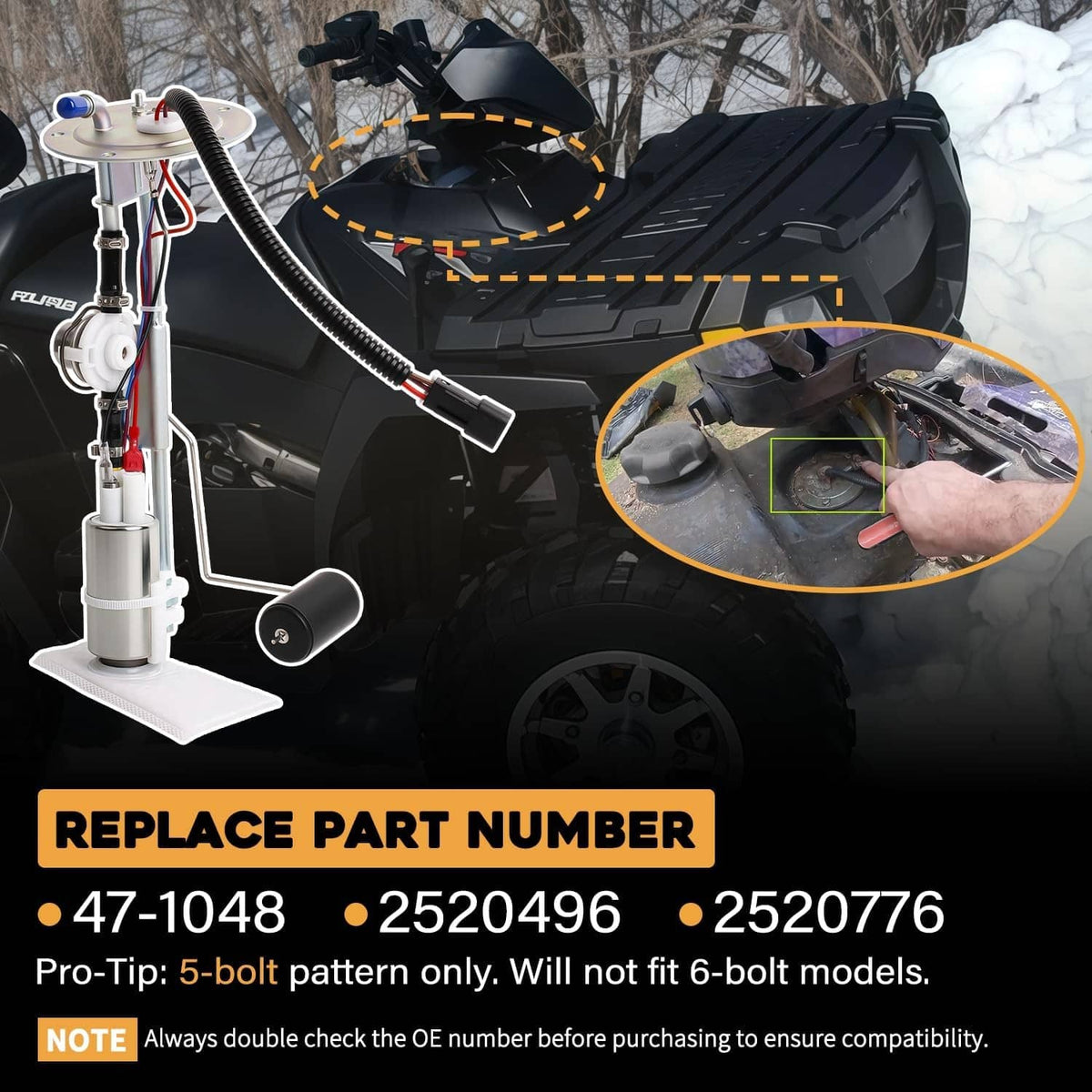 Bethesda Industrial For Polaris Sportsman 500 & 800 ATV 2520438 AB Complete Fuel Pump Module 2520776
