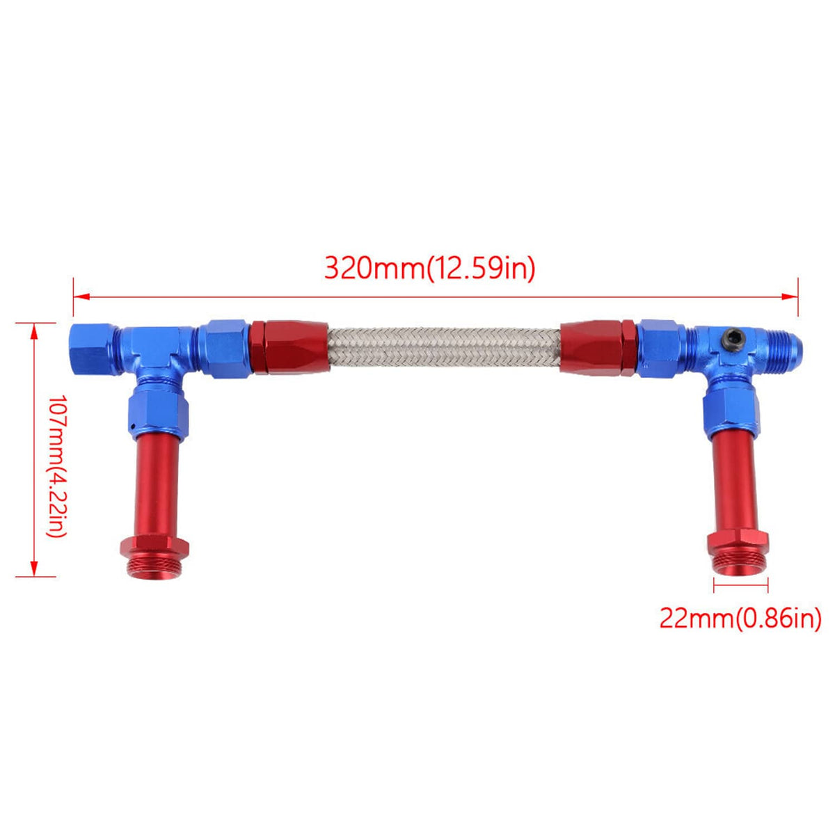 Bethesda Industrial New Braided Dual Feed Carb Fuel Line Fitting 8AN For Holley 4150 Carburetor AN8