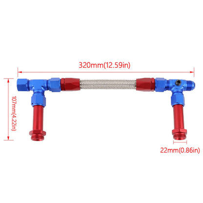 Bethesda Industrial New Braided Dual Feed Carb Fuel Line Fitting 8AN For Holley 4150 Carburetor AN8