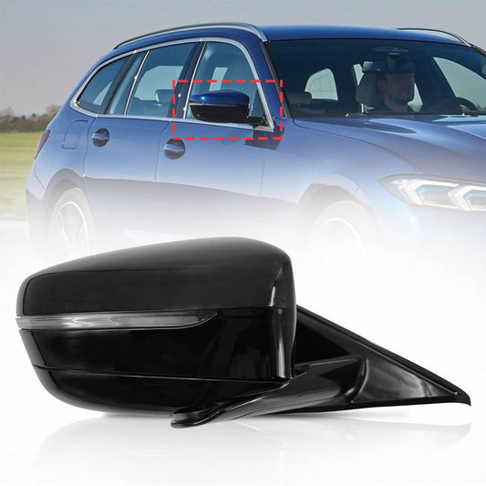 Bethesda Industrial Fits BMW 320i 330i 330e 2019-2023 Passenger Right Mirror With Blind Spot Black
