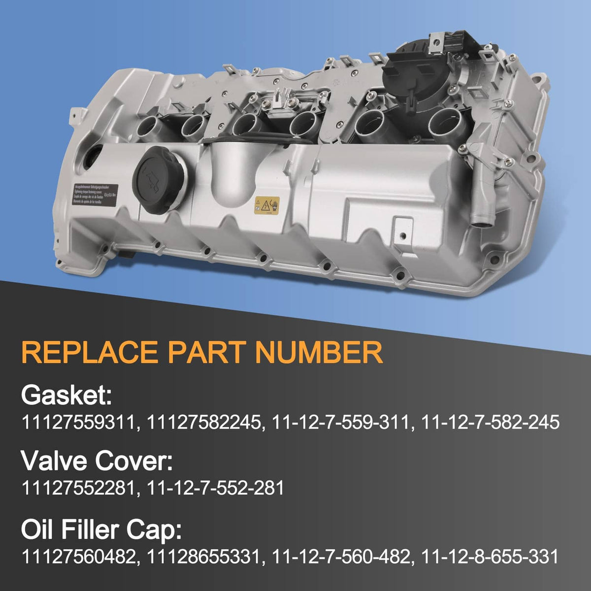 Bethesda Industrial Upgrade Aluminum Valve Cover for BMW N52 E70 E82 E90 E91 328i 528i 128i X3 X5