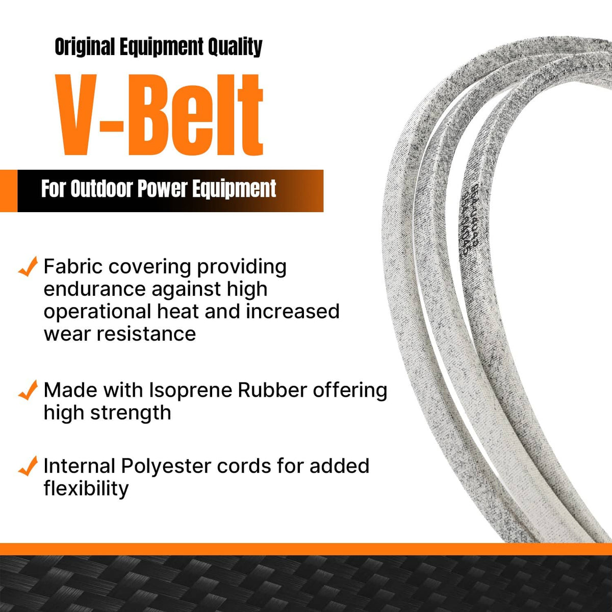 Bethesda Industrial Mower Deck Belt 1/2" x 109" Fit for MTD Cub Cadet Troy Bilt 954-04045 754-04045