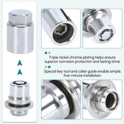 Bethesda Industrial Alloy Wheel Lock Lug Nut Set For Anti Theft For Toyota and Lexus 00276-00900