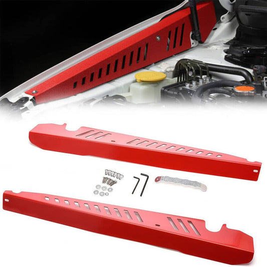 Bethesda Industrial Red Performance Fender Shrouds Panel For 2015-2020 Subaru WRX / WRX STI