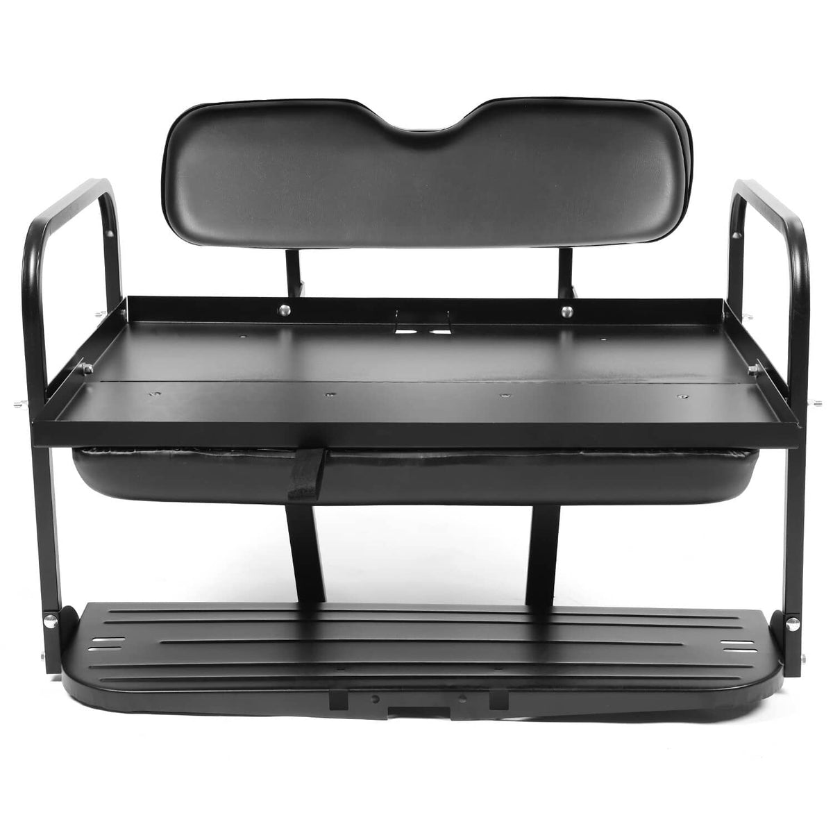 Bethesda Industrial Golf Cart Flip Folding Rear Back Seat Kit Black For EZGO Marathon Pre-1994