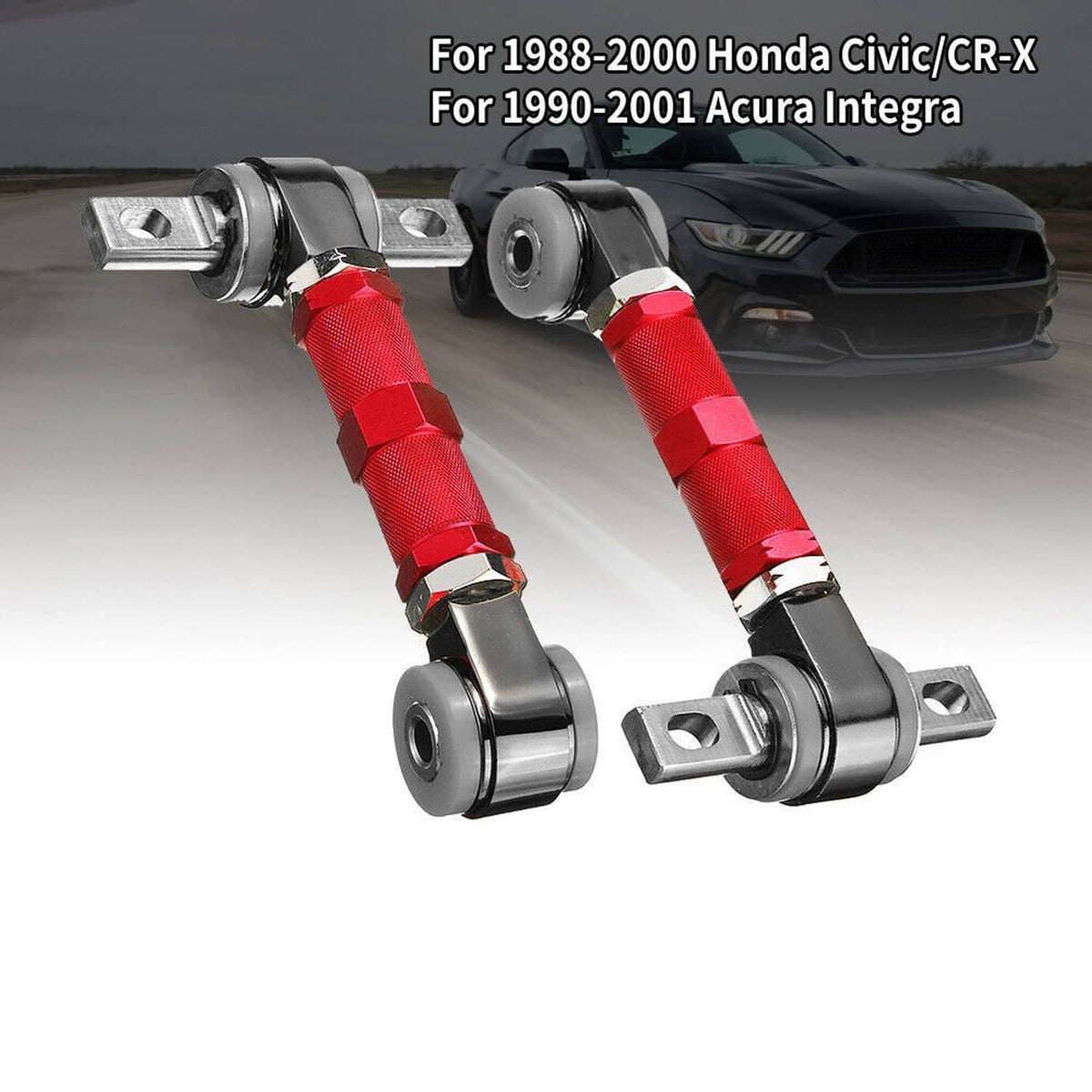 Bethesda Industrial Front Upper Control Arms+Rear Camber Adjustable Set For 1996-2000 Honda Civic EK