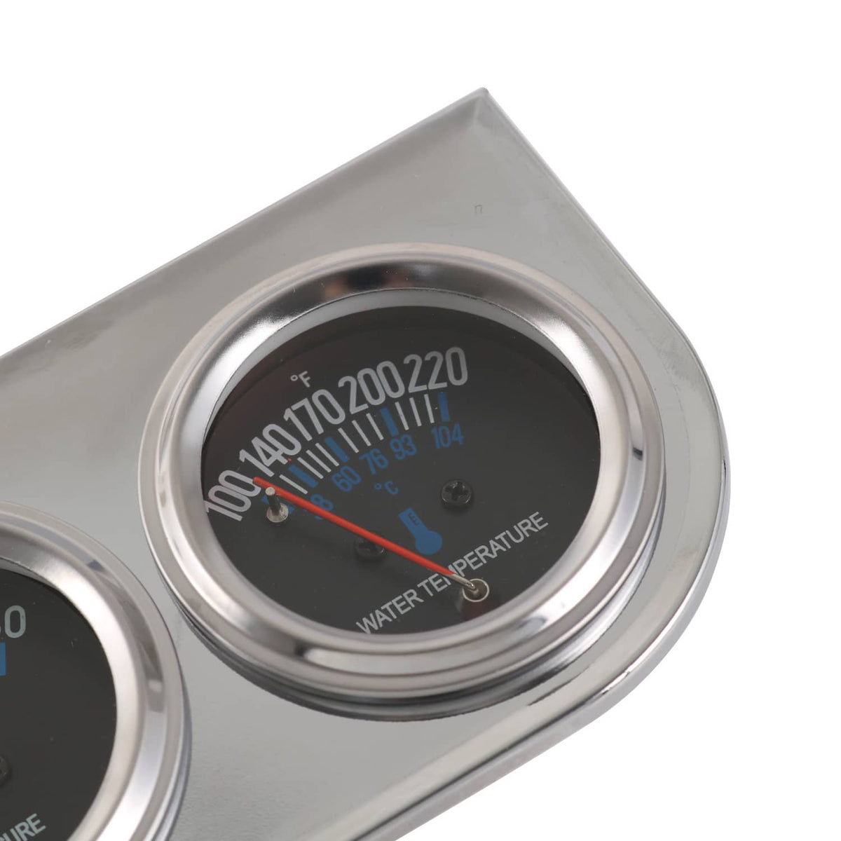 Bethesda Industrial 2" 52mm Chrome Car Triple Gauge Set Kit AMP Meter Water Temp Oil Pressure 3 in 1