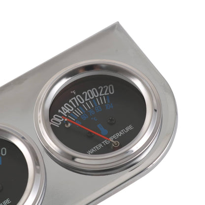 Bethesda Industrial 2" 52mm Chrome Car Triple Gauge Set Kit AMP Meter Water Temp Oil Pressure 3 in 1