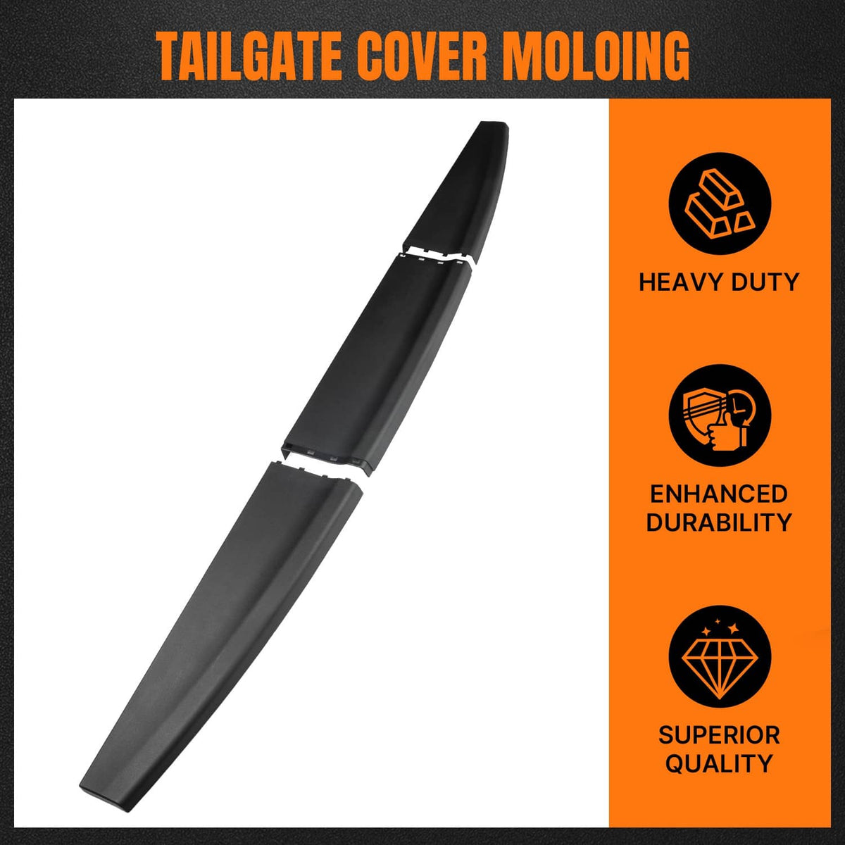 Bethesda Industrial Tailgate Cover Molding Top Cap Protector MJ1567858 For Dodge Ram 1500 2500 3500